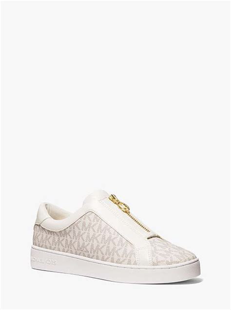 keaton signature logo zip-up sneaker